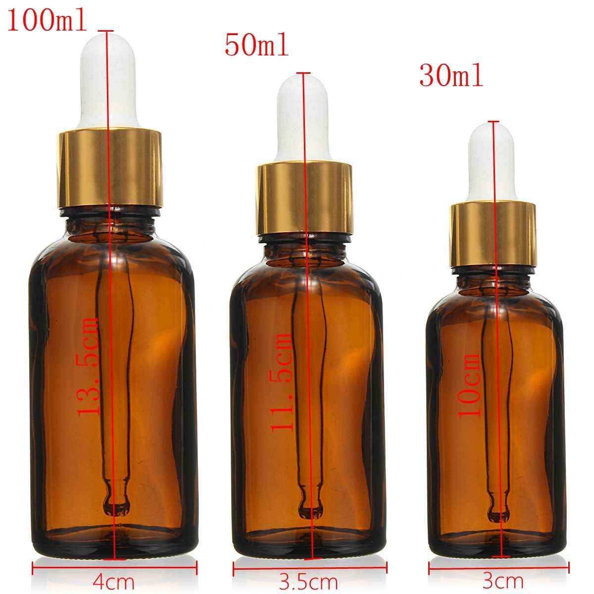 Amber Glazen Fles met Dropper Liquid Reagens Pipet Fles Pipet Aromatherapie Opslag Jar Flessen 30/50/ 100 ml