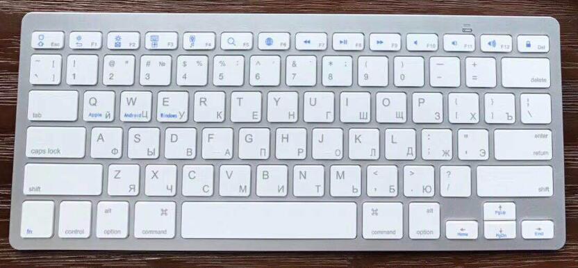 2.4G Wireless Bluetooth Computer Keyboard Tablet PC 78 Key Russian German Japanese Spanish French Farsi Traditional Cangjie: Russian keyboard