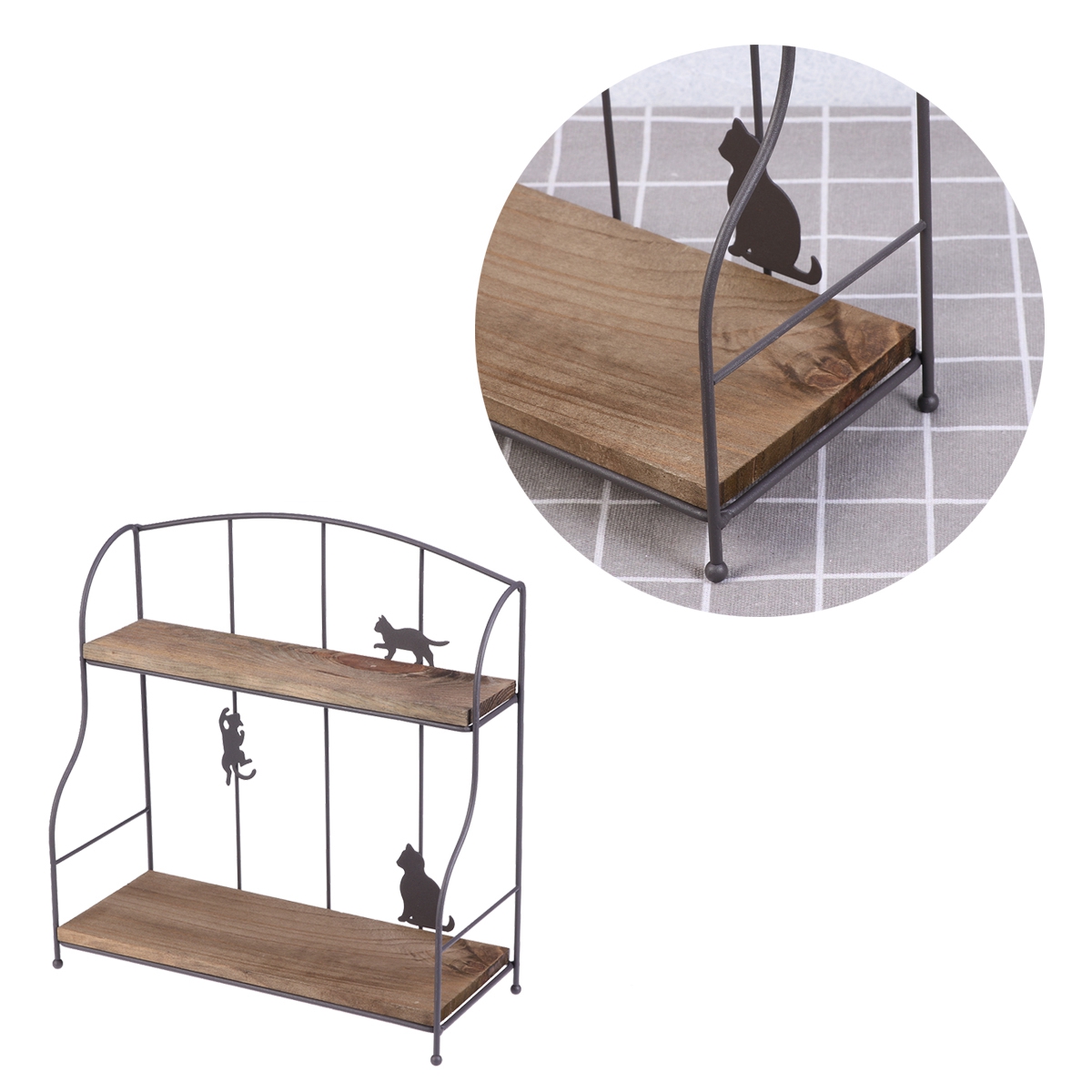 1 Pc Keuken Opbergrek Kamer Meerdere Tafel Stand Iron Art Organizer Ijzeren Rek Opbergrek Plank Voor Keuken