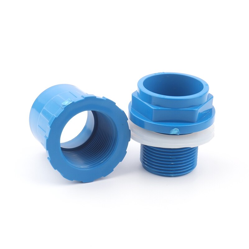 1pc I.D20~50mm HI PVC Pipe Connectors Socket Water Tank Aquarium Inlet Outlet Joints Drainage Pipe Connectors