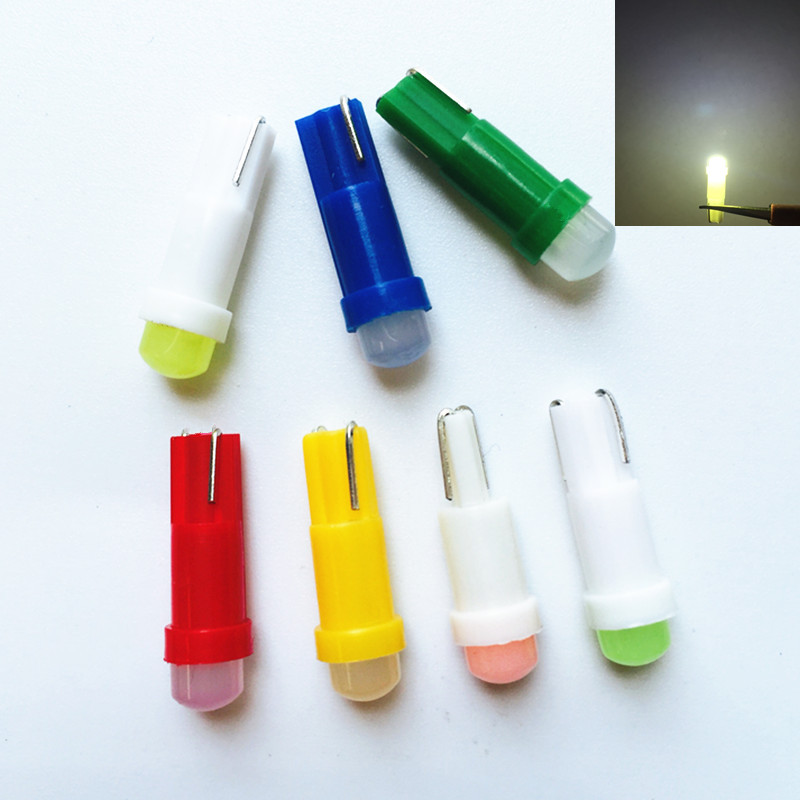 Luces LED para Interior de coche, bombilla de luz LED superbrillante de 24V, T5, W1.2W, W2W, 10 piezas