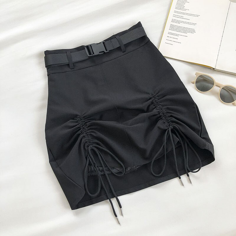 Ladies A-line Short Skirts Fashion Korean Style All-match Woolen High Waist Women Elegant Mini Skirt
