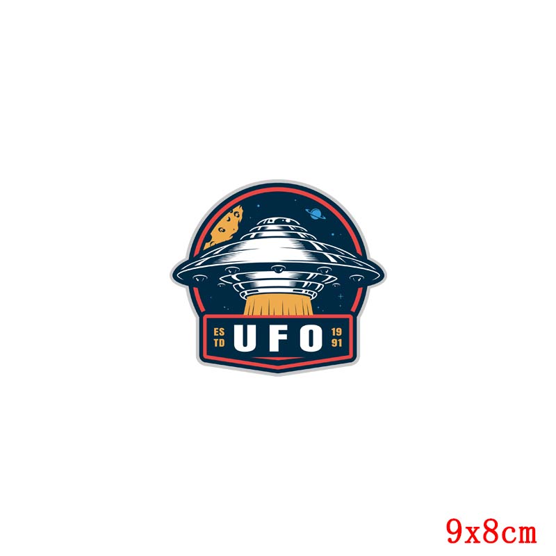 Ruimte Aline Patch Ijzer Op Transfers Voor Kleding Ruimtevaartuig Ufo Thermo Stickers Op Kleding Voor Kids Stickers Warmteoverdracht Diy: TH1898