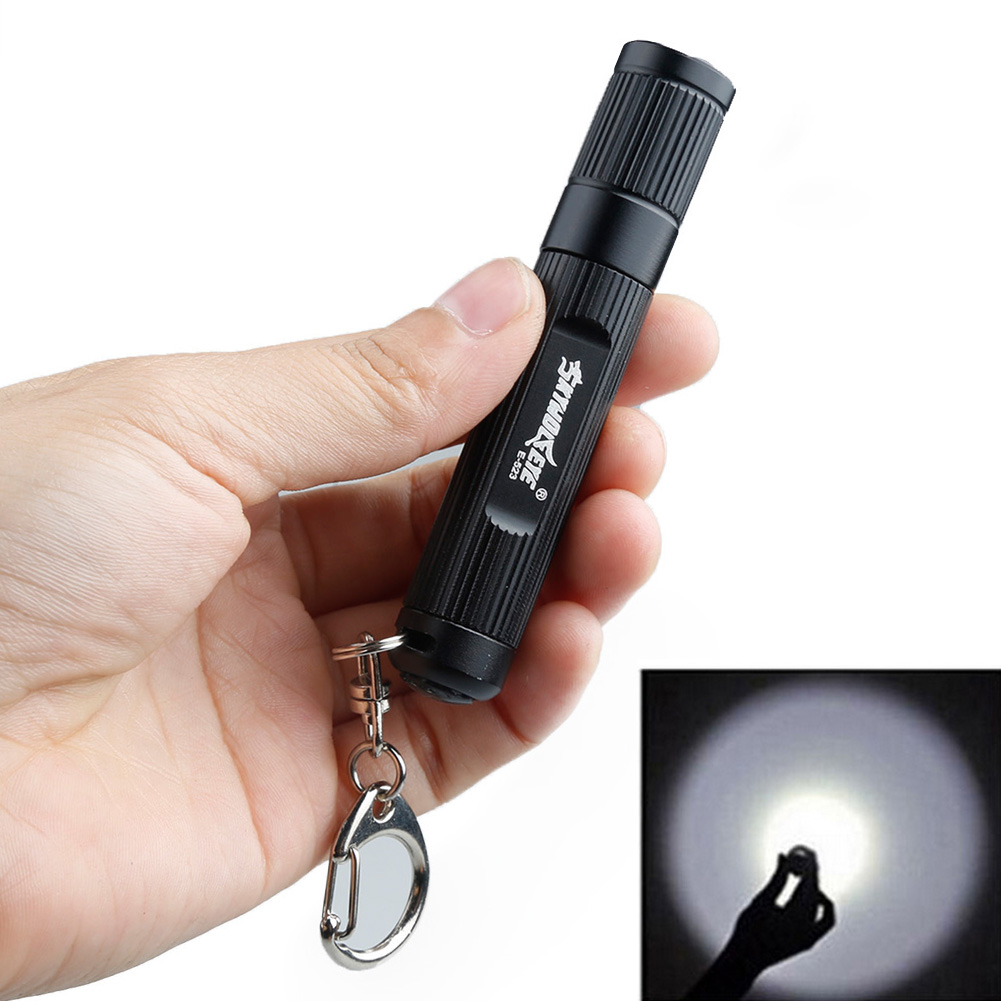 2000LM LED Pocket Flashlight 3 Modes Keychain Keyring Torch Penlight Portable