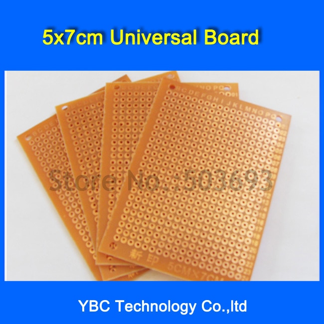 50 stks/partij 5x7 cm PROTOTYPE PCB Bakeliet Plaat Een Laag 5*7 cm Panel Universele Board voor DIY