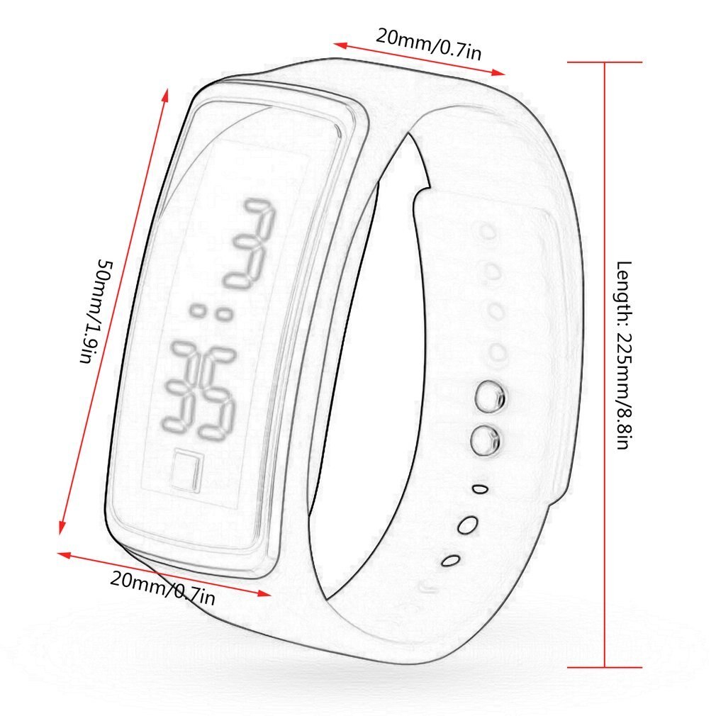 Vrouwen Led Sport Horloge Zachte Siliconen Horlogeband Elektronische Horloge Vrouwelijke Flexibele Verstelbare Digitale Horloge Met Pin-En-Tuck