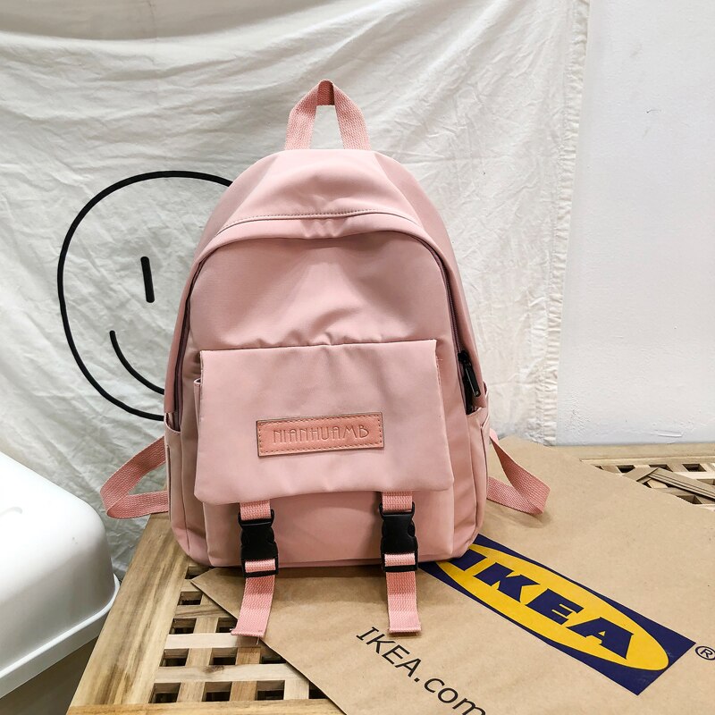 Backpack Women Backpack Women Shoulder Bag solid color School Bag For Teenage Girl Children Backpacks Travel Bag