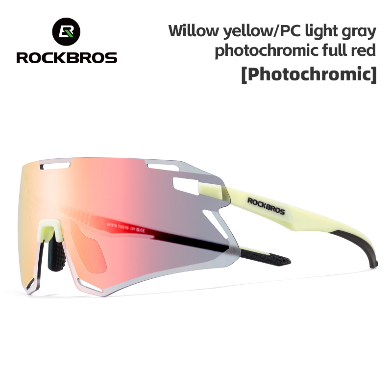 ROCKBROS lunettes de vélo polarisées/photochromiques lunettes de Protection lunettes de soleil de sport vtt vélo de route lunettes de cyclisme: Rose