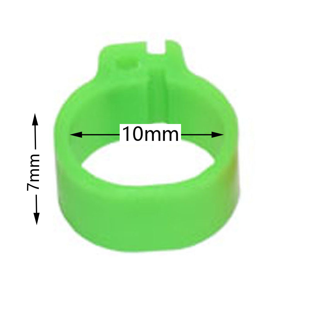 100 Stücke 10mm VöGel Taube Fußringe Kleine GeflüGel FußRing 10 Farben Kunststoff Taube Clip Wachtel Taube FußRing Haustier Vogel Liefert