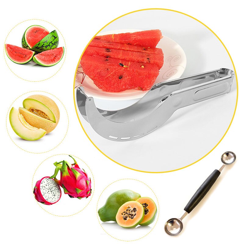 Rvs Watermeloen Slicer Karpuz Dilimleyici Fruit Mes Watermeloen Cutter Keuken Gadgets Accessoires Keuken Tool