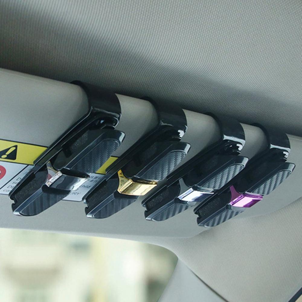 S-Type Carbon Solderen Auto Bril Clip Zonnebril Dubbele Clip Zonneklep Zonnebril Wetsvoorstel Houder Multifunctionele Auto Levert
