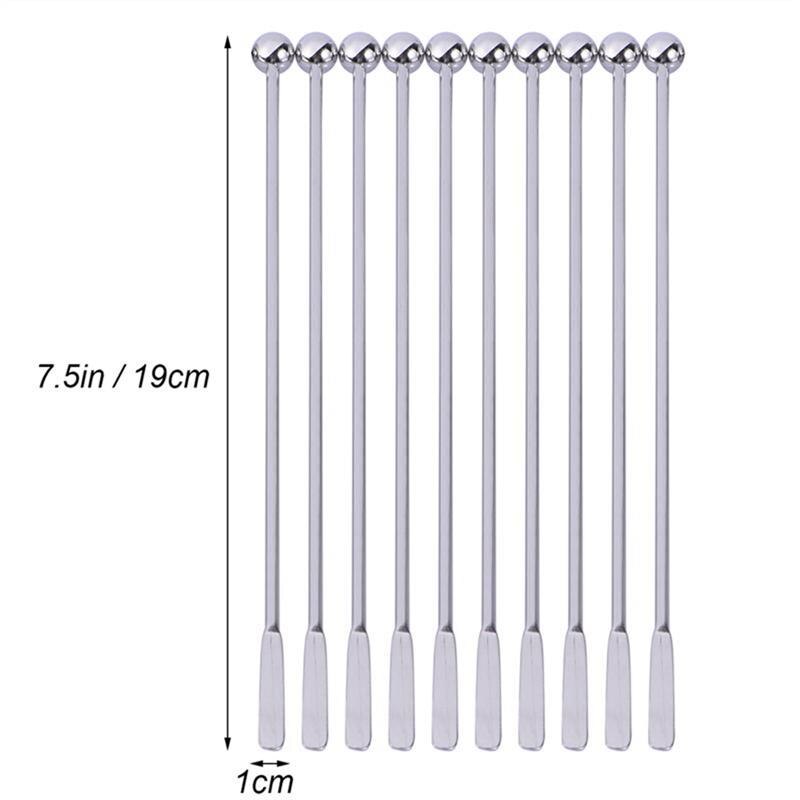 5Pcs 19 Cm Rvs Mengen Cocktail Stirrers Sticks Voor Wedding Party Bar Swizzle Drink Mixer Bar Muddler