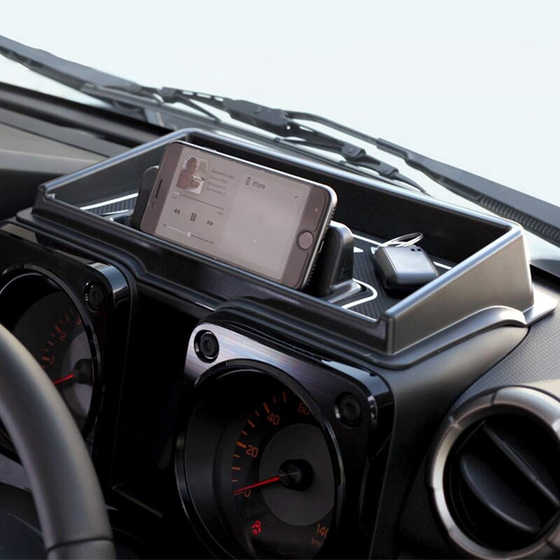 Para Jimny Sierra JB64 JB74 organizador de almacenamiento de salpicadero de coche, soporte de teléfono organizador de apoyabrazos central para Suzuki Jimny