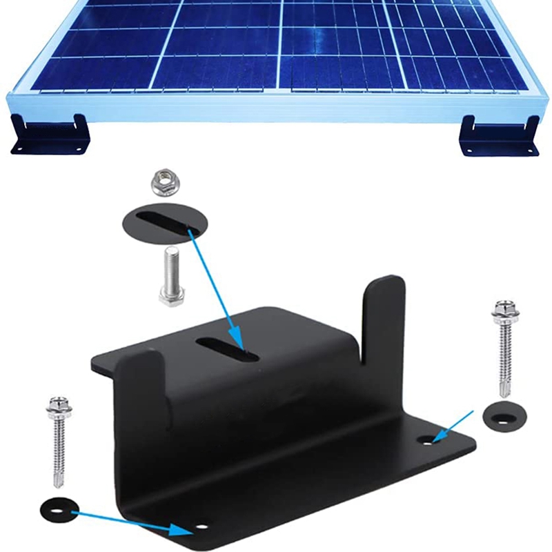 Solar Panel Mounting Brackets Z Bracket, with Nuts and Bolts ,4 Units (16PCS)