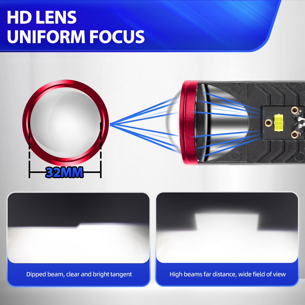 45000LM Canbus H4 LED Headlight Bulbs 300W Super Bright Projector Lens 6000K White External Drive Car Lights 12V 24V Front Lamps