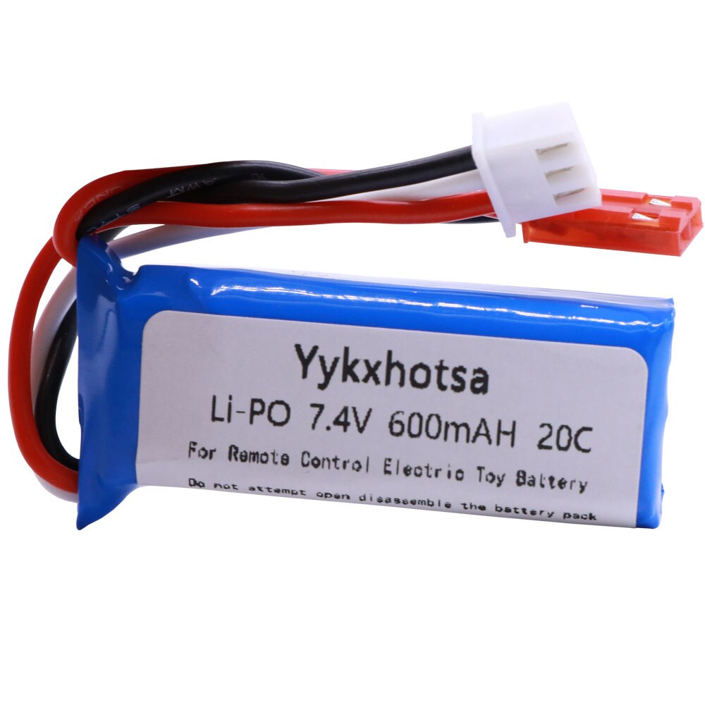 5Stck 7,4 V 600mAh Lipo Batterie für WLtoys K969 K979 K989 K999 P929 P939 RC Auto Teile 2s 7,4 v Batterie für WLtoys K969 zubehör