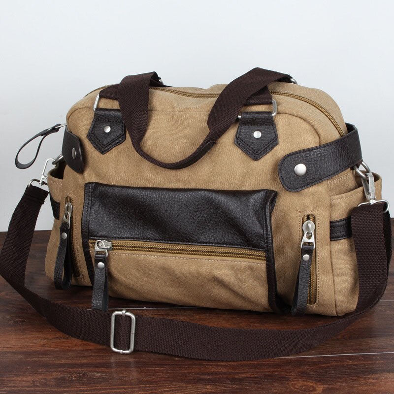 Mannelijke Tas Engeland Retro Handtas Schoudertas Canvas Mannen Big Messenger Bags Mannen Reizen Crossbody Plunjezak XA45C: Brown canvas