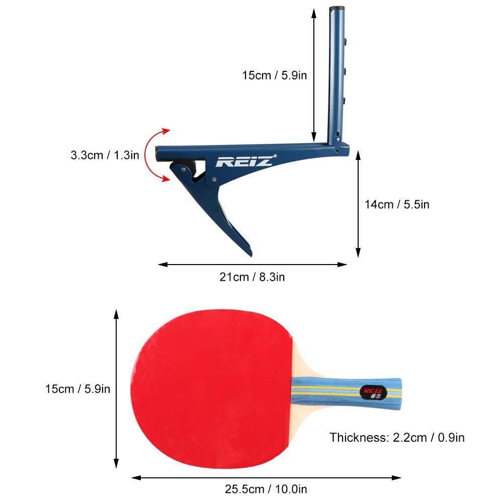 Inklapbare Tafeltennis Net Ping Pong Paddle Set met Tafeltennis Net Set Voor Indoor Outdoor Training Concurrentie