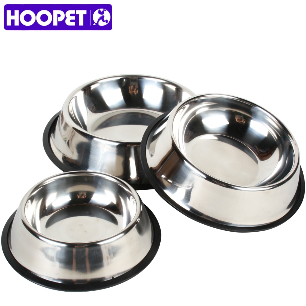 Hoopet pet dog daily products roestvrijstalen voerbakken, voerbak, waterbak