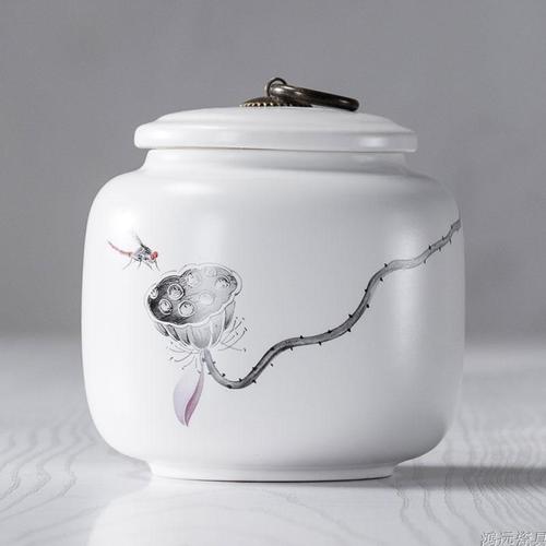 Ceramic Large Tea Caddies Handmade Chinese Moisture Proof Seal Tea Coffee Sugar Storage Jars Caja Para Te Home Storage 50: style6