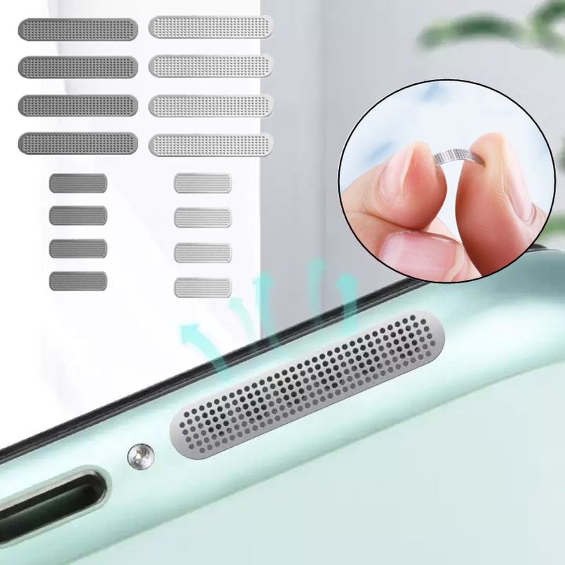 Universal- Metall Staubdicht Telefon Netz Anti Staub Gittergewebe Aufkleber Abdeckung Für iPad Profi Mini Apfel iPhone 13 12 11Profi XR hörer Netze