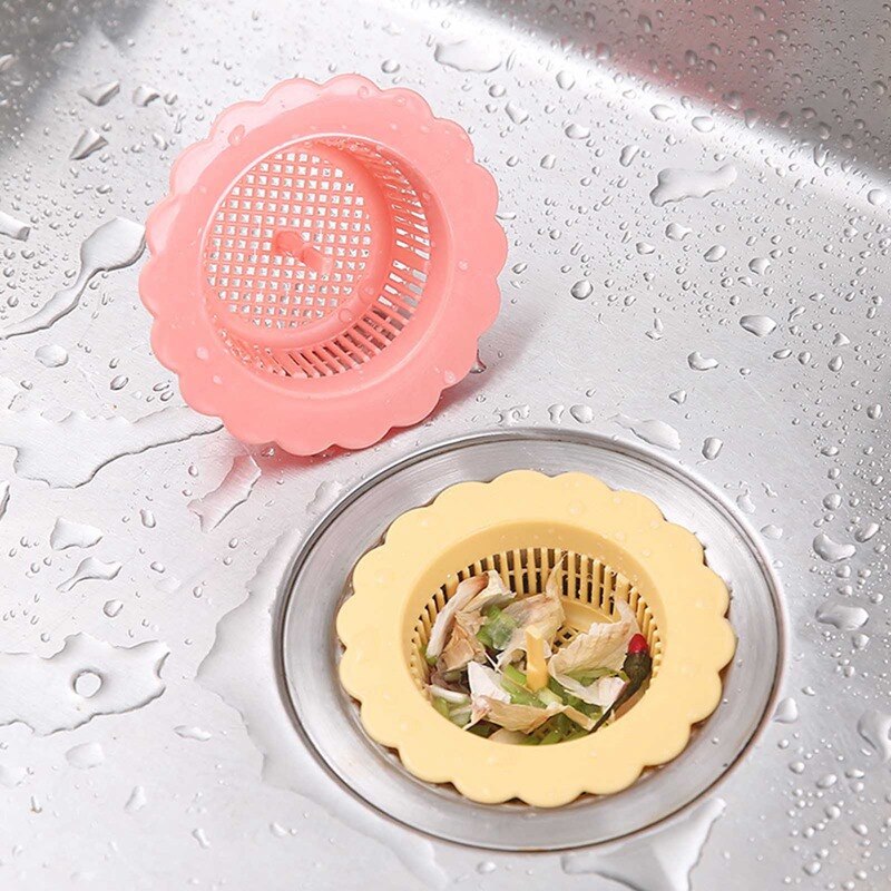 1PCS Kitchen Flower Sink Floor Drain Sink Drain Filter Garbage Insulation Drain Kitchen Bathroom Tools