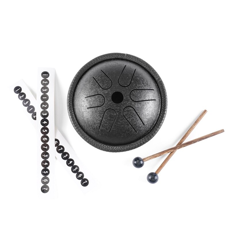 5.5 Inch Lotus Tong Drum Ethereal Slaginstrument Staal Tong Pocket Drum Staal Titanium Legering Met Stok