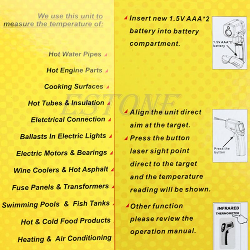 LCD Nice Non-Contact IR Infrared Digital Temperature Thermometer