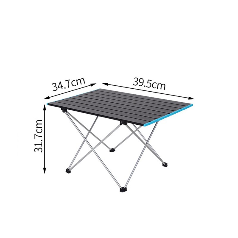 Outdoor Camping Barbecue Folding Table Portable Ultralight Aluminum Alloy Foldable Picnic BBQ Desk: S