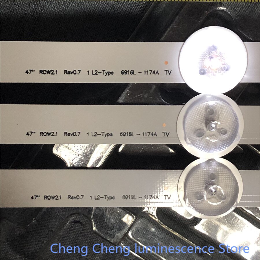 12 unids/lote de retroiluminación LED para LG 47LN 47LA620S 47LN5400 6916L-1174A 6916L-1175A 6916L-1176A 6916L-1177A 100%