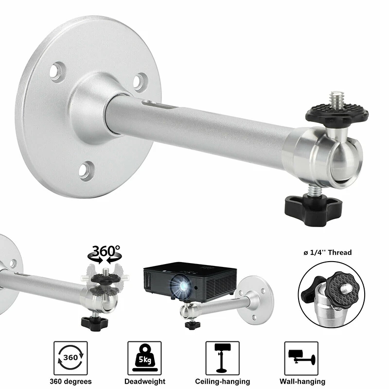 Salange Mini proyector soporte de montaje en pared soporte de techo para HY300 YG300 J15 HY320 Mini proyector DV cámara Web de seguridad