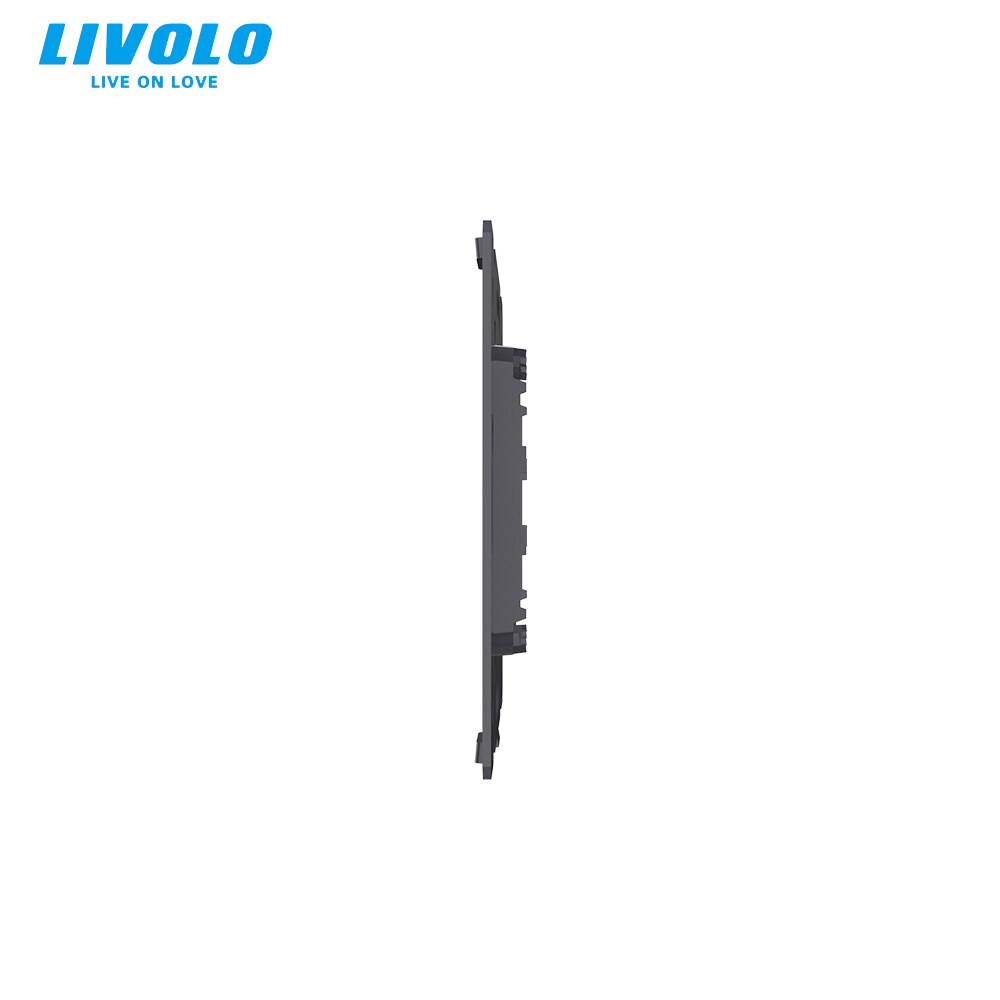 LIVOLO-placa de Metal con interruptores y enchufes, accesorio adecuado para diferentes tamaños, productos de accesorios, placa de hierro, 3 unids/lote,