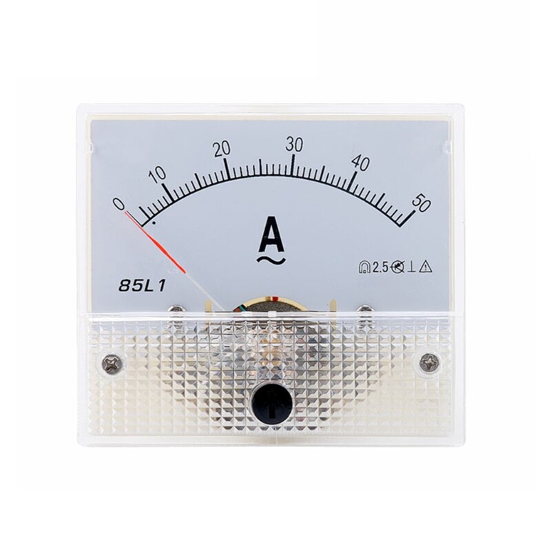 M6CF 85L1 AC Panel Meter Analog Panel Ammeter Dial Current Gauge Pointer Ammeter