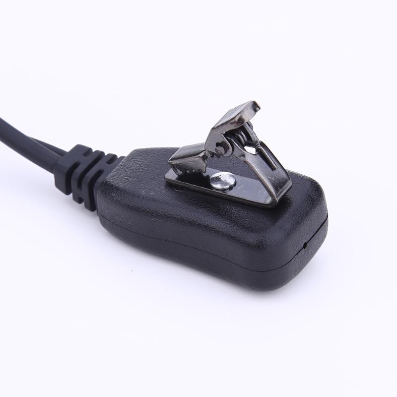 Oreillette 2 broches casque PTT avec Microphone talkie-walkie oreille crochet Interphone écouteur écouteur pour BAOFENG UV5R pour KENWOOD