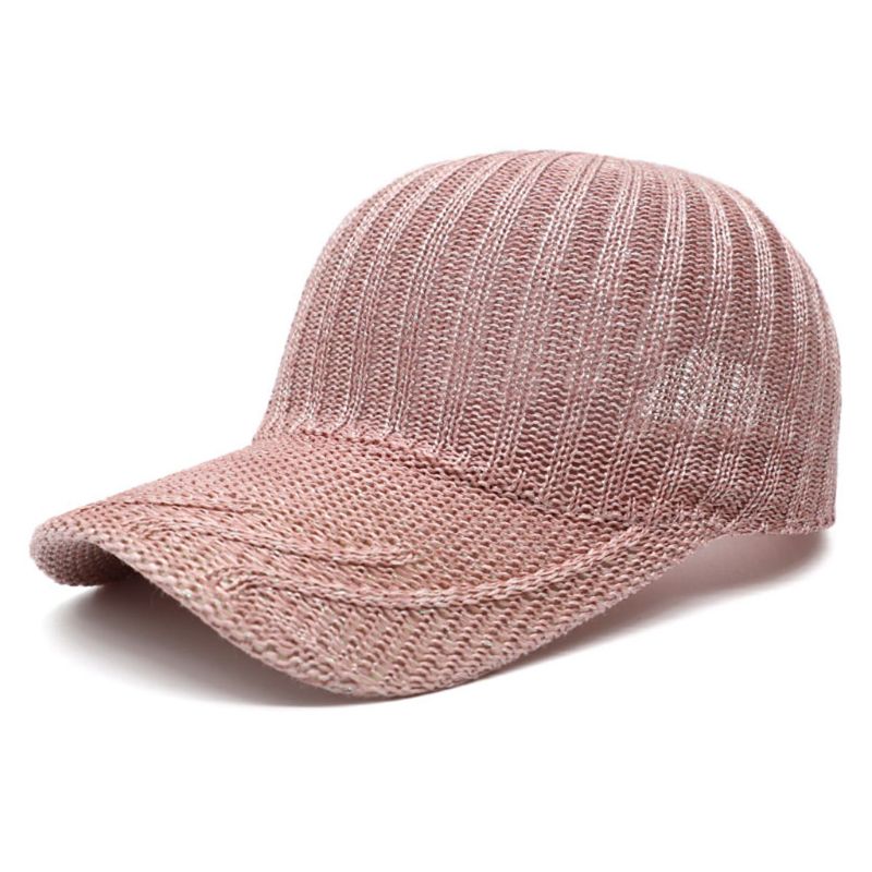 Kvinner mesh sommer strikket baseball lokk pustende mesh ensfarget snapback hatt  x7xc: Pk