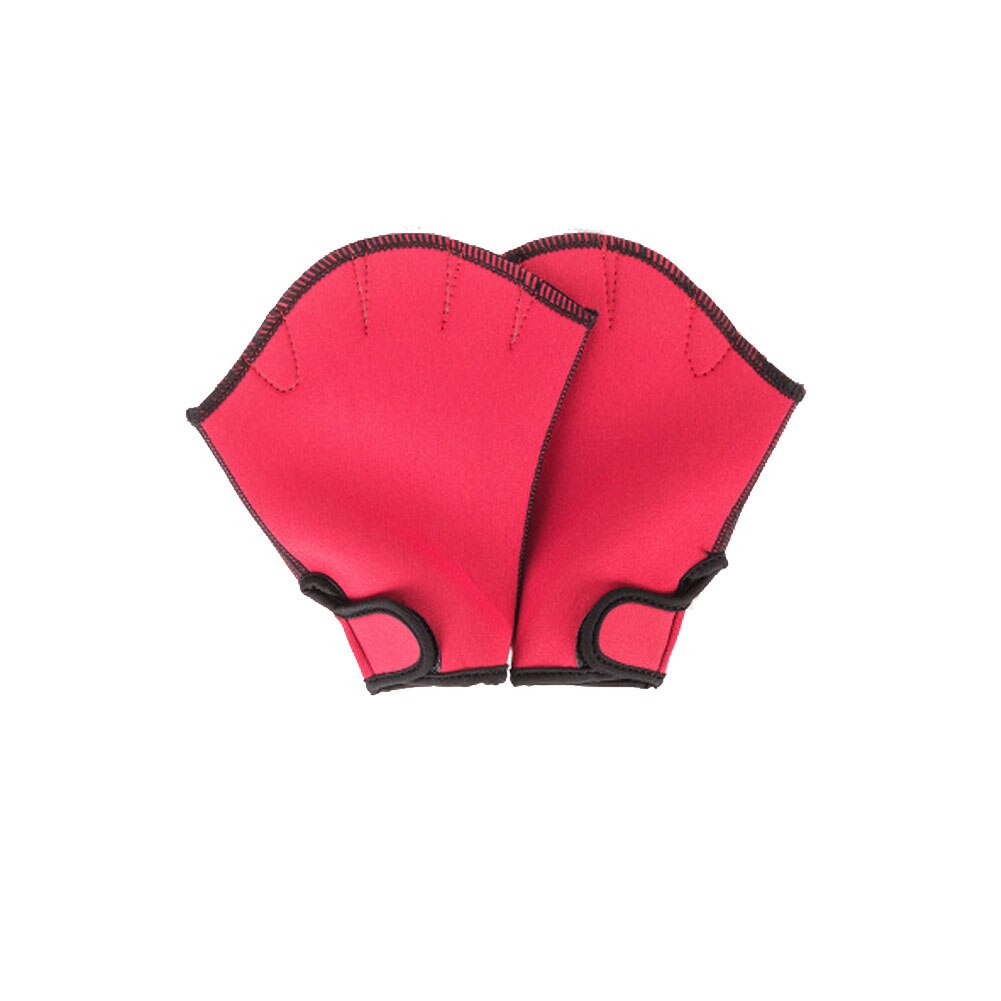 Deportes de natación guantes de remo mano de malla natación entrenamiento buceo guantes sin dedos guantes acuáticos surf agua natación guantes: R / L