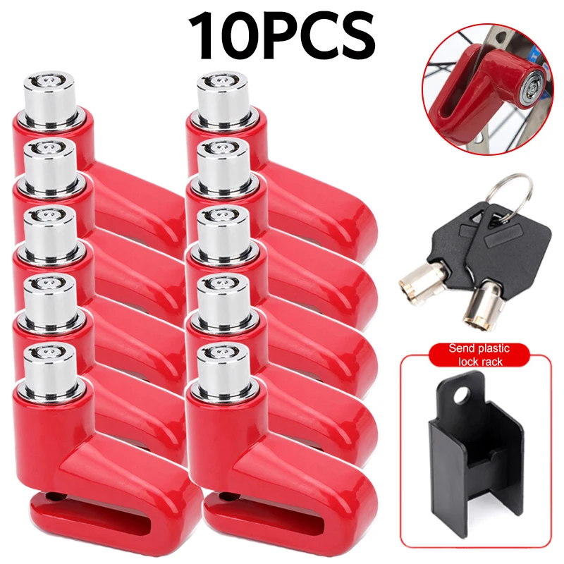 Beveiliging Antidiefstalslot Fietsschijfremslot Fiets Motor Mini Antidiefstal Draagbaar hangend remslot van aluminiumlegering: Oranje