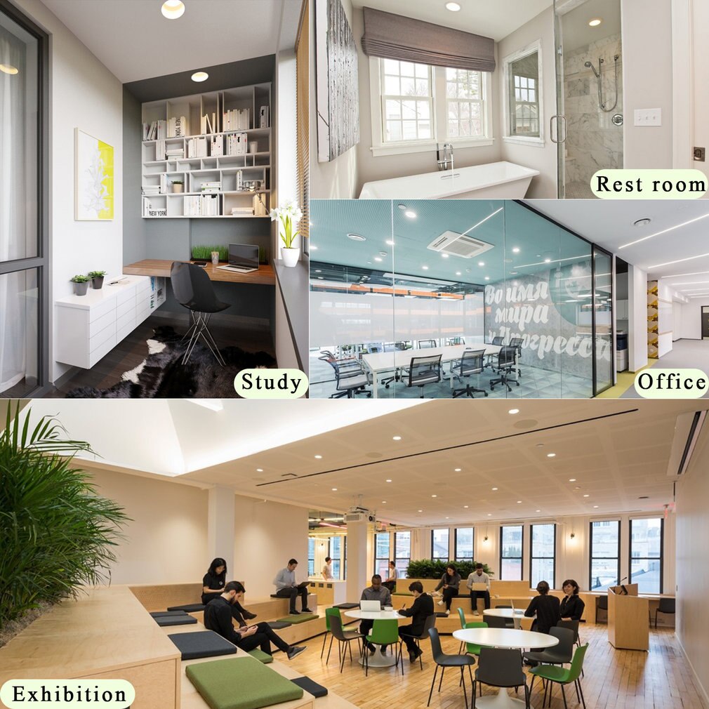 LESHP White MR16 AC/DC12V 5W LED Spotlight 4000K 500LM Non-Dimmable 40 Degree Beam Angle Compact Size Light Weight