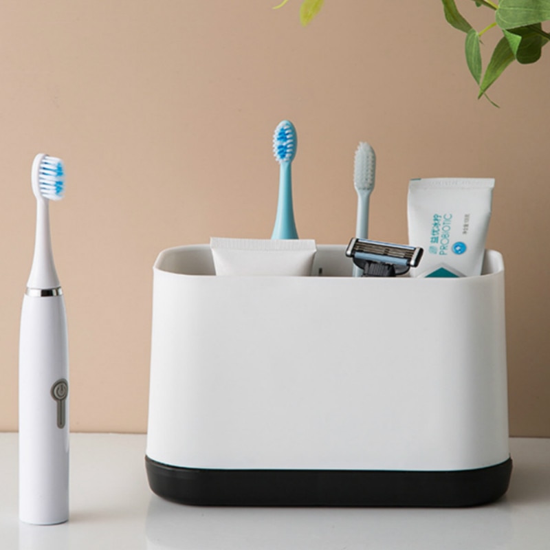 Escurridor de cepillo de dientes eléctrico multifunción, soporte para pasta dental, estante de baño, maquinilla de afeitar, cepillo de limpieza de maquillaje, caja de almacenamiento
