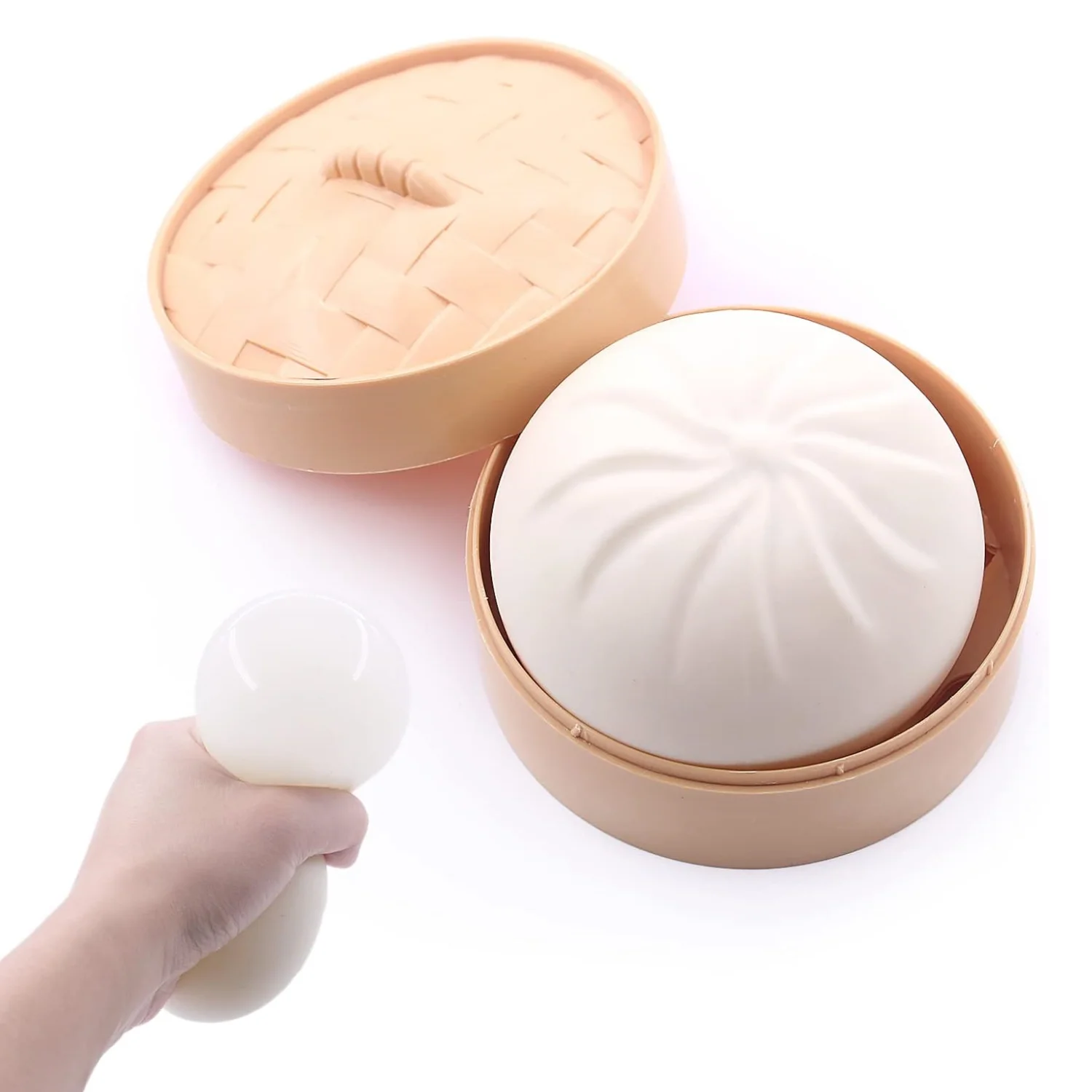 Bolas antiestrés coloridas para bolas de masa, juguete sensorial para apretar, pelota para aliviar el estrés, juguete de mano, bollo con vaporizador de alimentos, escritorio elástico: Azul brillante