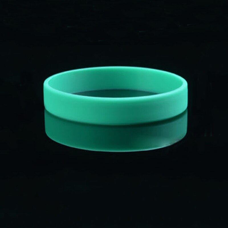 12 Kleuren 1Pc Vrouwen Mannen Silicone Rubber Armband Flexibele Wrist Band Manchet Armband Sport Jogger Running Casual Bangle: Green