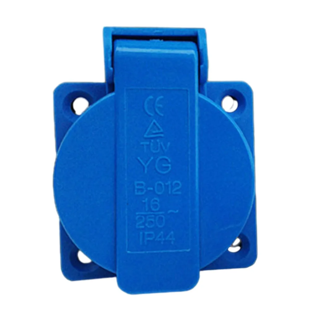1 Uds enchufe Industrial impermeable enchufe europeo cobre enchufe europeo 220V 16A conector de alimentación eléctrica impermeable a prueba de polvo