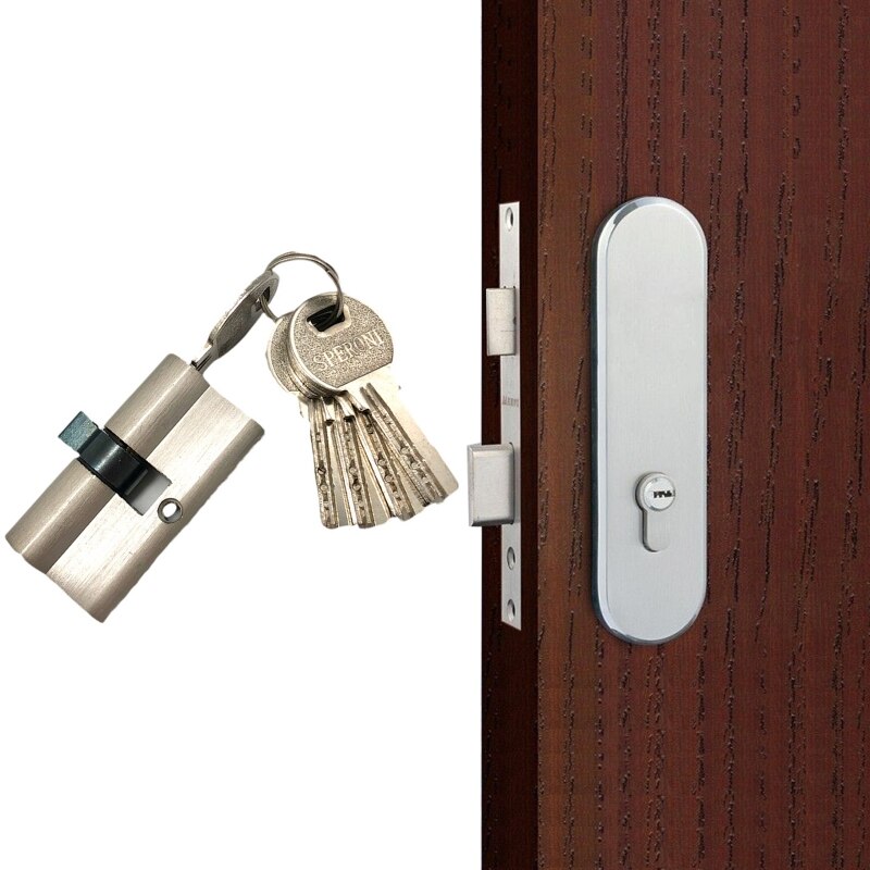 Dobbelt åben lås dørvindue sikkerhed 60 70 80 90mm nøgle tyverisikring dørlås  m17d
