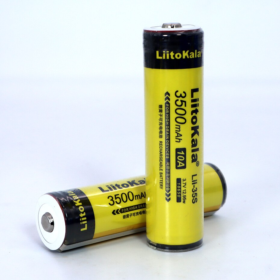 1-10PCS LiitoKala Lii-35S 18650 battery 3.7V lithium ion 3500mAh lithium battery suitable for flashlight PCB protection