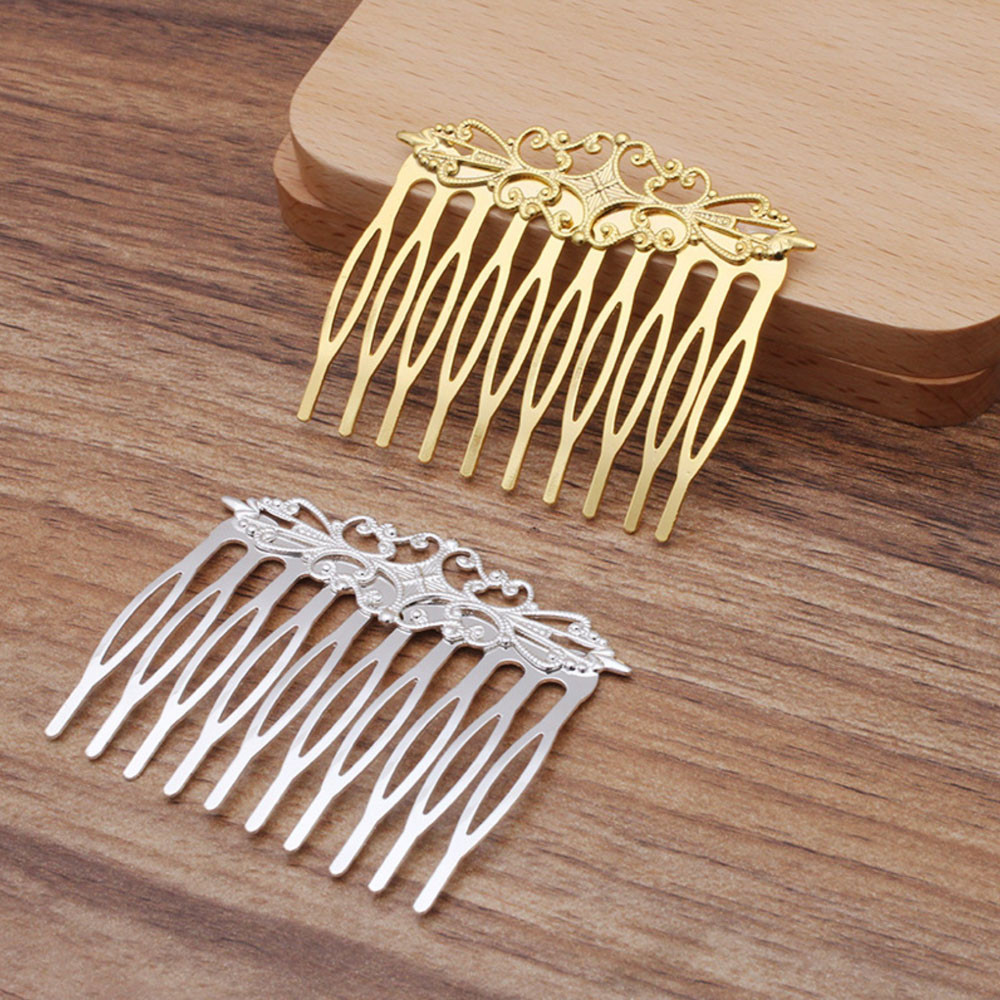 REGELIN-peineta antigua de cobre con 10 dientes para el cabello, joyería con abalorio, horquilla de flor para mujer, horquillas, pasadores, accesorios Retro para el cabello