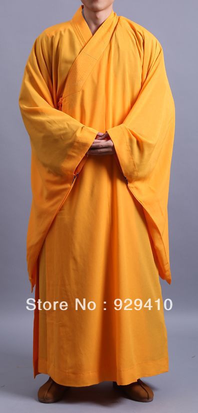 UNISEX marrón amarillo monjes budistas trajes ropa el budismo Abad bata zen pone meditación artes marciales uniformes Haiqing