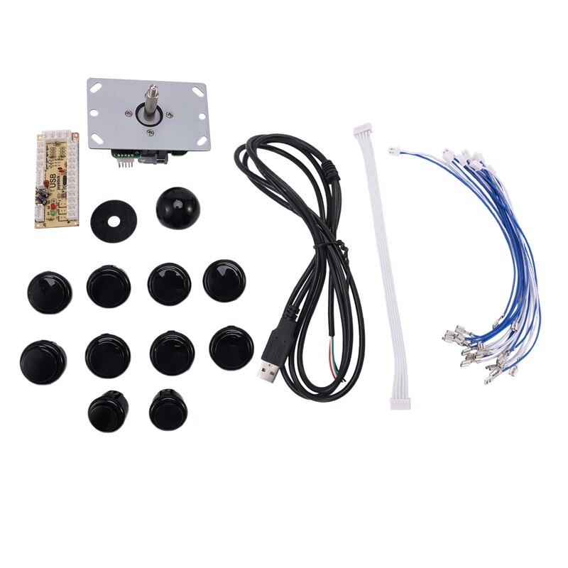 Arcade Joystick DIY Kit Zero Delay Arcade DIY Kit USB Encoder to PC PS3 Arcade Sanwa Joystick and Push Buttons for Arcade Mame,R: Default Title