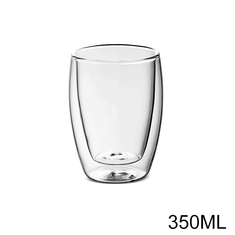 Double Layer Transparent Skull Head Coffee Mug Crystal Glass Cup For Home Bar Club Whiskey Wine Vodka And Beer Thick Wine Glass: 350ml Round Cup