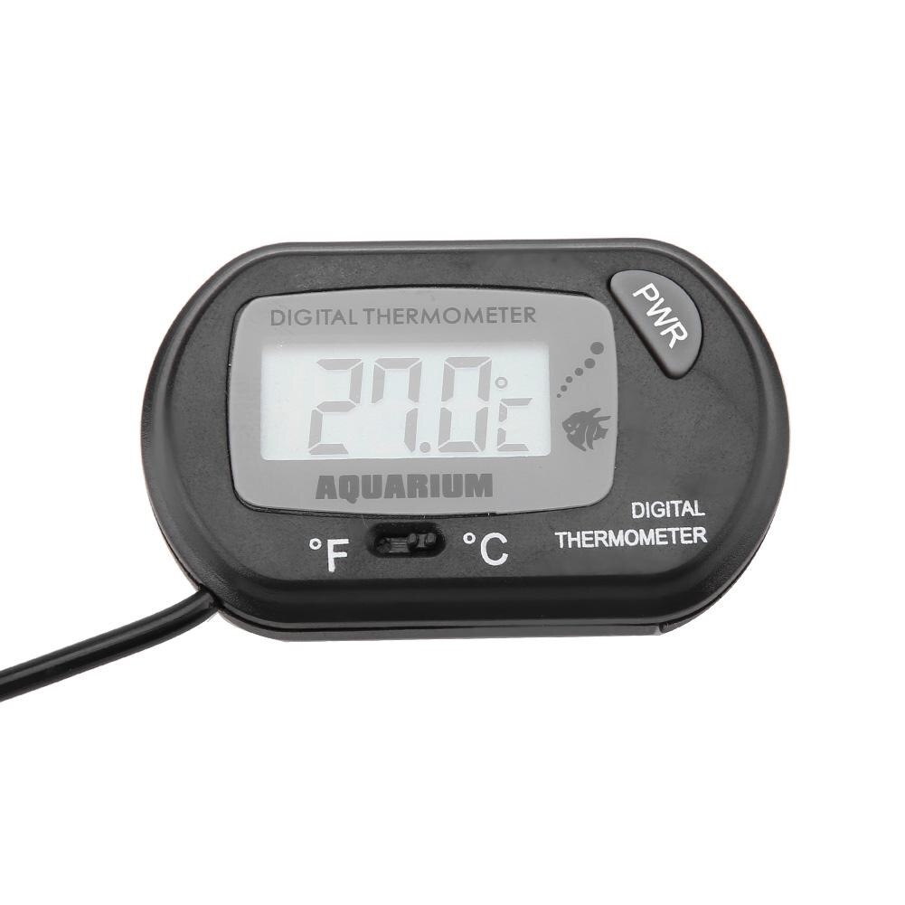 Zerodis LED Digital electrónica temperatura ajustable calefacción Digital acuario termómetro medidor de temperatura: Black