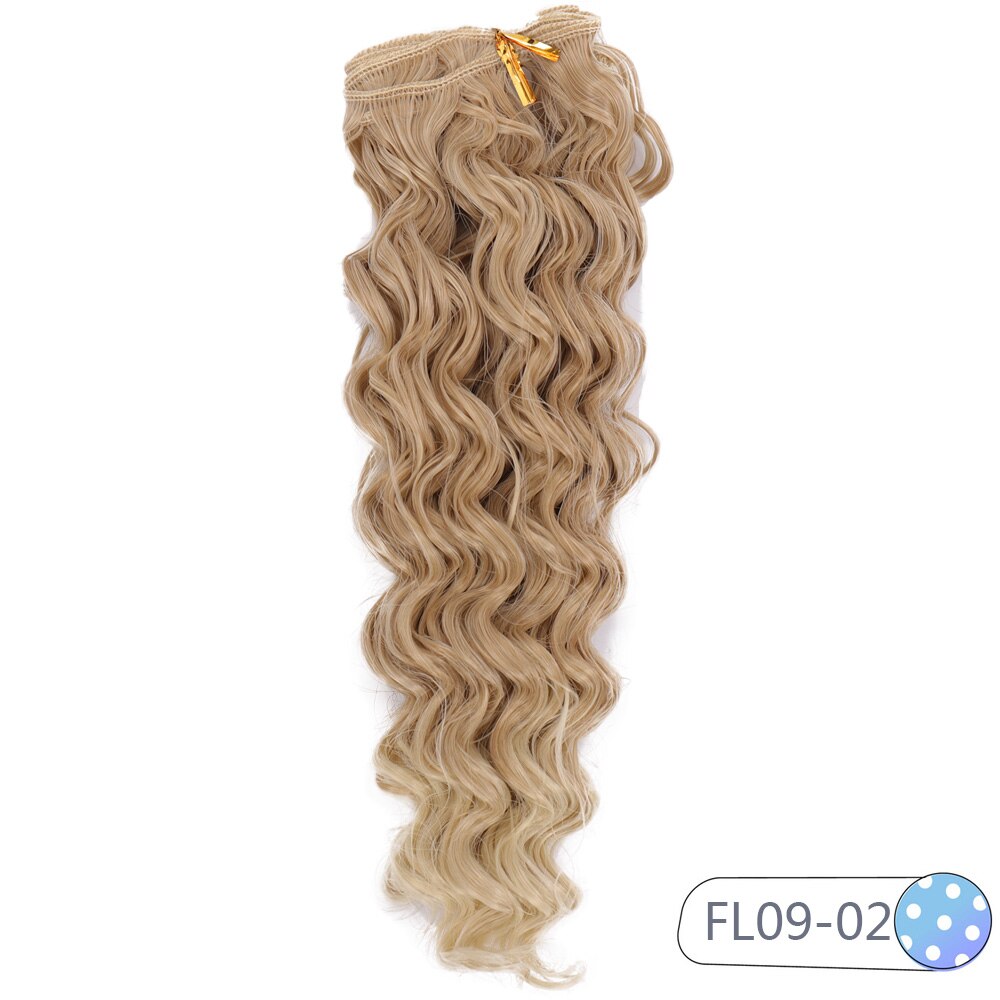 Cataleya Very Beautiful Bjd Doll Curly Wigs DIY High Temperature Fiber 25*100cm Hair 15 Color: FL14-02